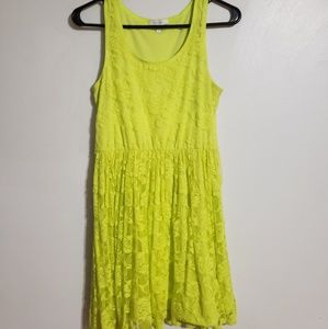 Neon yellow medium dress